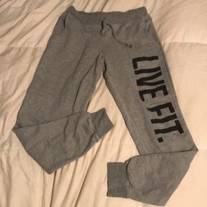 LIVE FIT LVFT Gray Joggers Sweat Pants